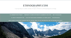 Desktop Screenshot of ethnography.com