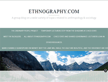 Tablet Screenshot of ethnography.com